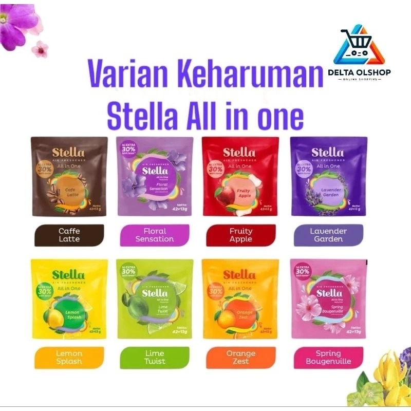 Stella all in one 42+13 gr Air Freshener Pengharum ruangan mobil gantung/PEWANGI RUANGAN