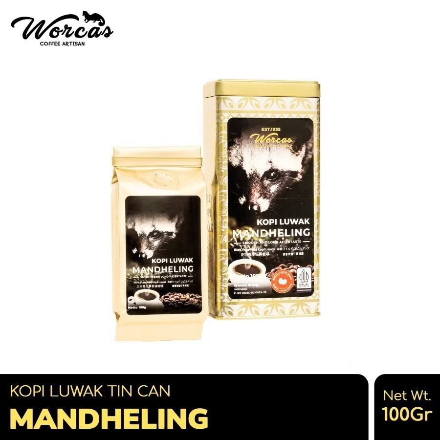

WORCAS Kopi Luwak Mandheling 100gr Tin Can