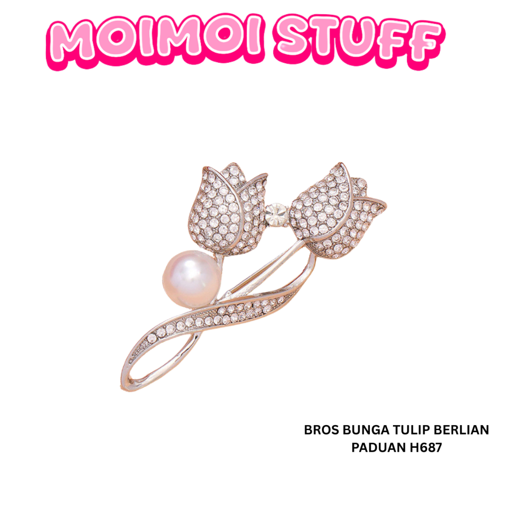 MM - BROS BUNGA TULIP BERLIAN PADUAN H687 BROS MULTIFUNGSI SYAL MUSLIM BROS SAMPING BROS DADA