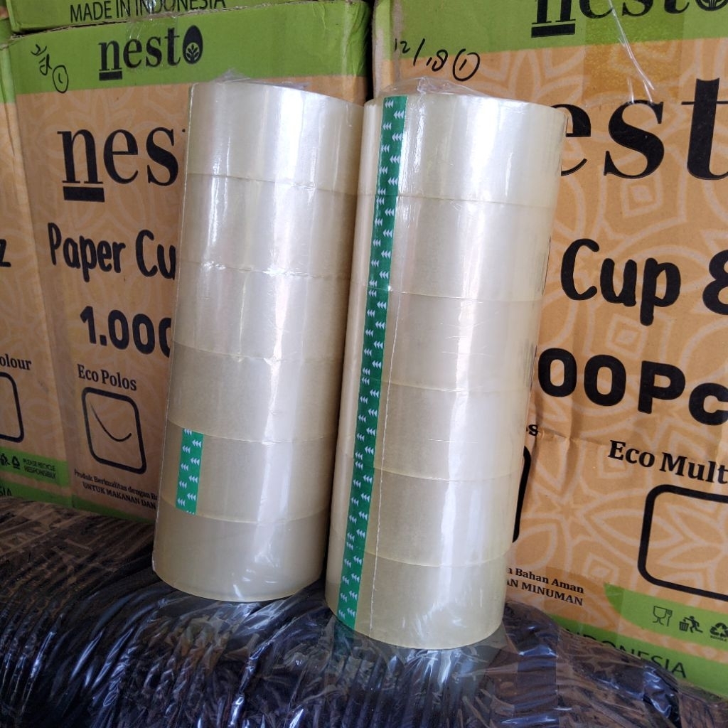 

Lakban Bening Transparan - Panjang 80 Yard - Merk Sky Pack