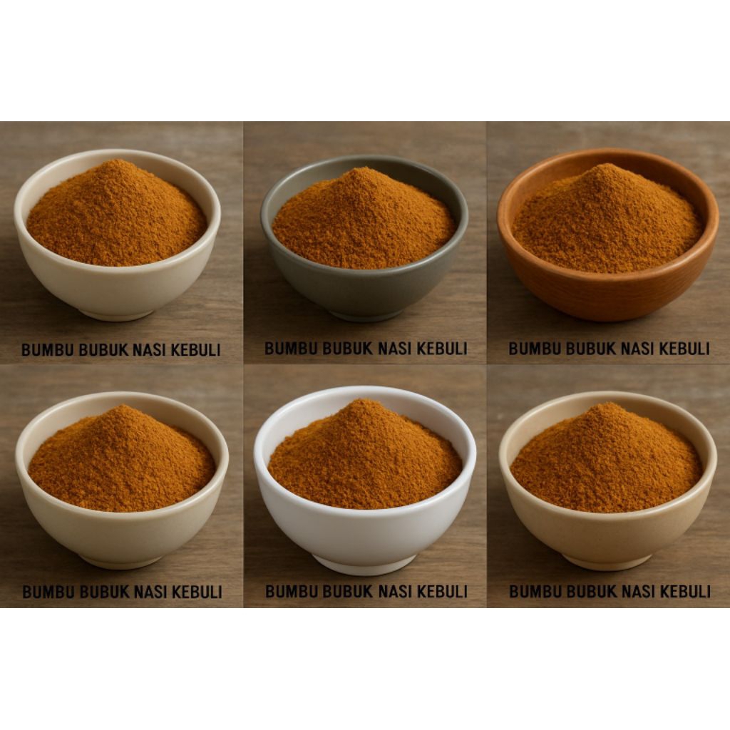 

Terlaris Bumbu Bubuk instan Untuk Nasi Kebuli/Briyani/Madras Kare Berat 50 gram