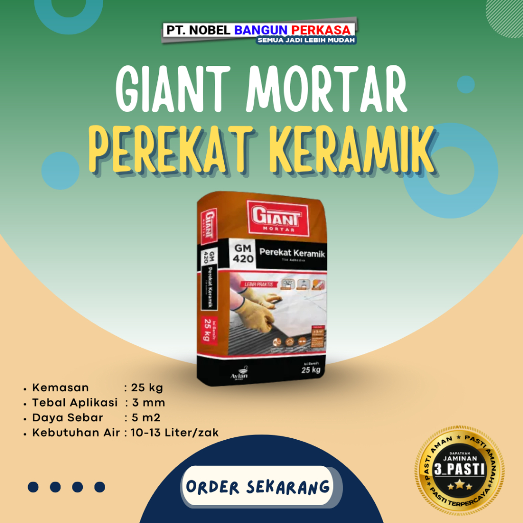Semen Mortar "Giant Mortar Perekat Keramik 25kg GM 420"