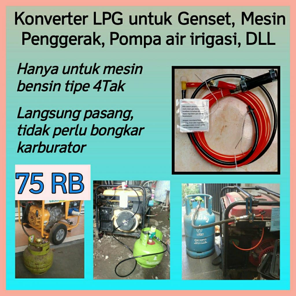 Konverter LPG untuk genset, kompressor, pompa irigasi dll