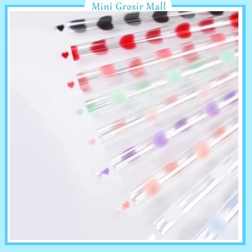 

20 Lembar Flower wrapping love cellophane waterproof plastik buke bunga KB63