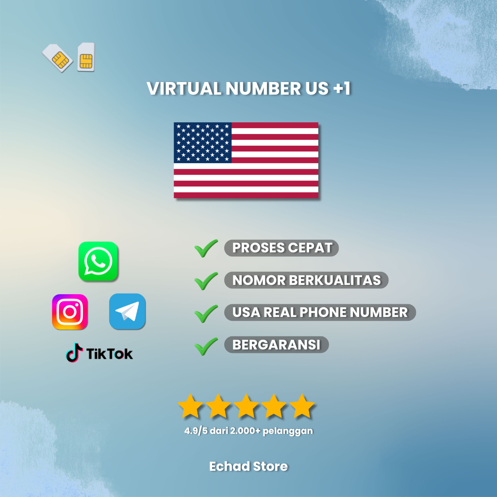 Nomor Luar Amerika Serikat US WhatsApp Telegram FRESH BERGARANSI MURAH PROSES CEPAT