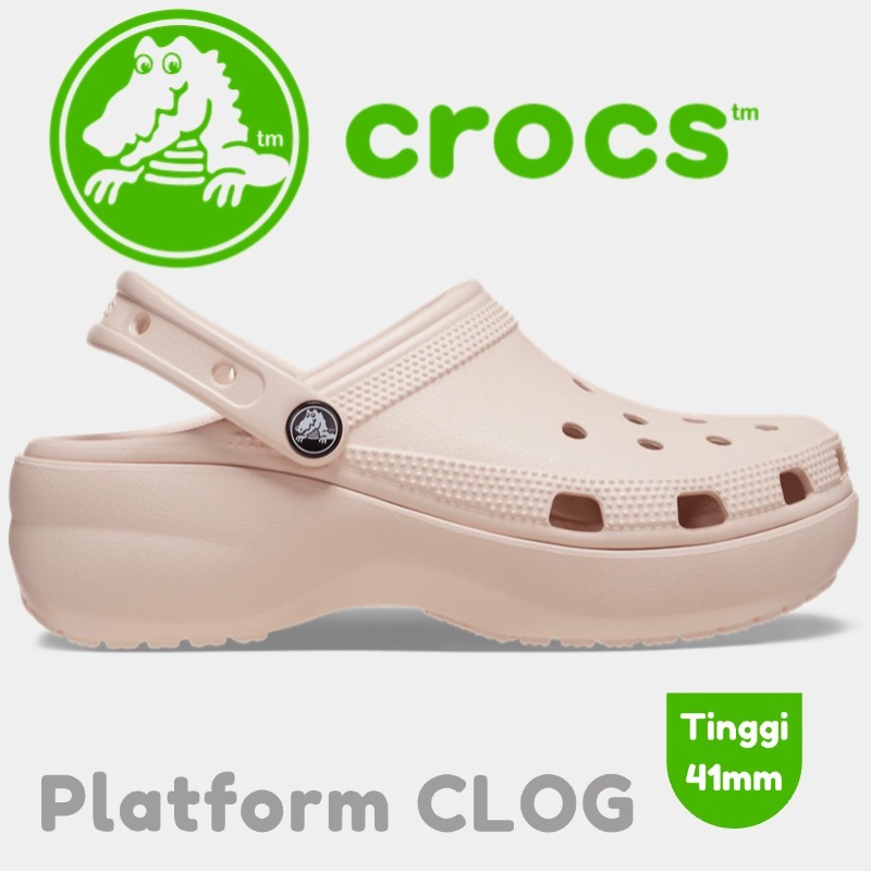 [ORIGINAL] CROCS CLASSIC PLATFORM CLOG- quartz
