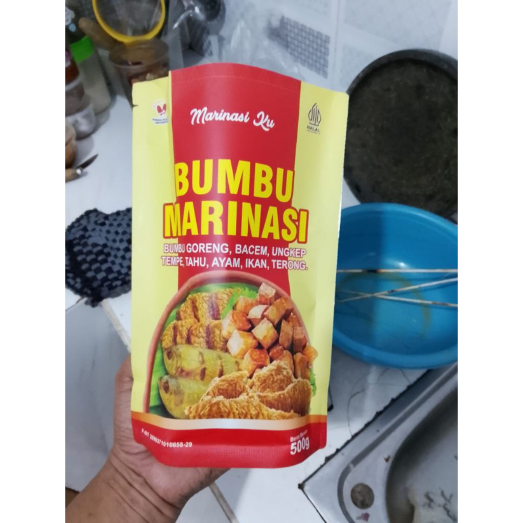 

( BAYAR DI TEMPAT brt500g ) MARINASIKU BUMBU BACEM- MARINASI SAMBEL LAUK- BUMBU GORENG - UNGKEP - TAHU, TEMPE, AYAM, IKAN, TERONG, SAYUR, KUAH, BASAH, KERING, TAMPA PENGAWET, BEBAS KIMIA, TAHAN LAMA, SAMBEL LAUK KHAS NEGARA BUMBU LAUK MARINASI ACIL GEMOY