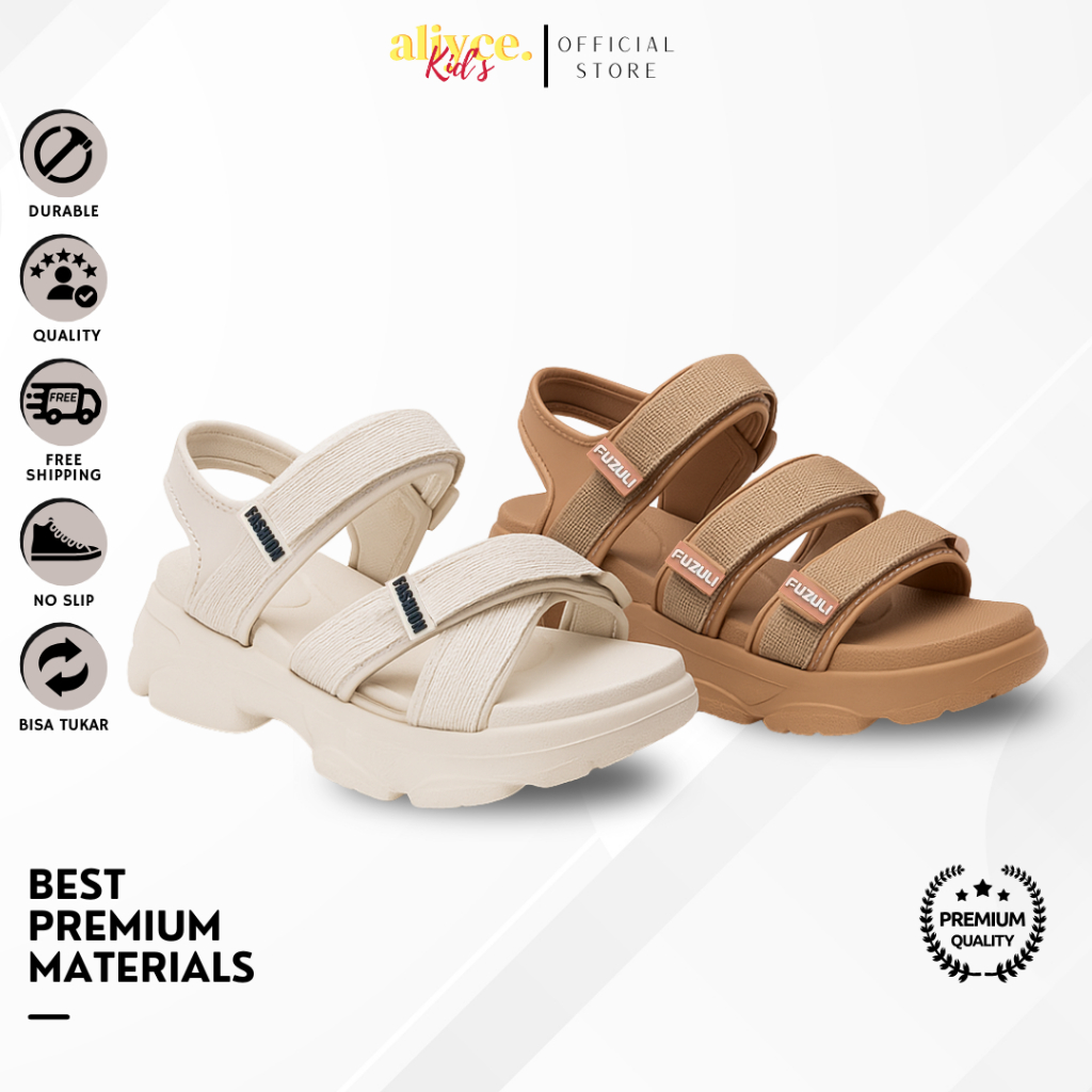 ATHENA - Sepatu Sandal Gunung Pria Wanita Slip On Velco Fashion Trendy