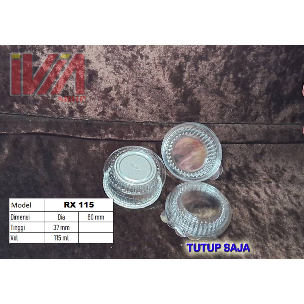 B 115 / RX 14081 TUTUP mika saja ALUMUNIUM FOIL BULAT dia 7 cm