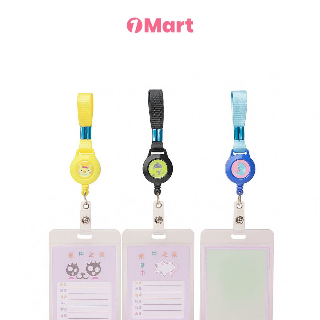 

1MART Lanyard ID Card Lucu Karakter dengan Penarik Otomatis