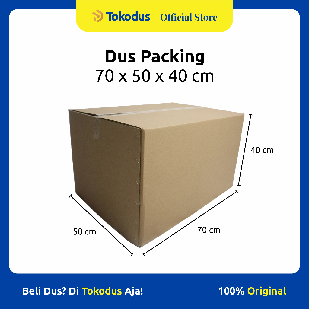 

Kardus Polos uk 70 x 50 x 40 cm | Kardus Packing | Kardus Murah | Dus Kemasan - Tokodus Katapang