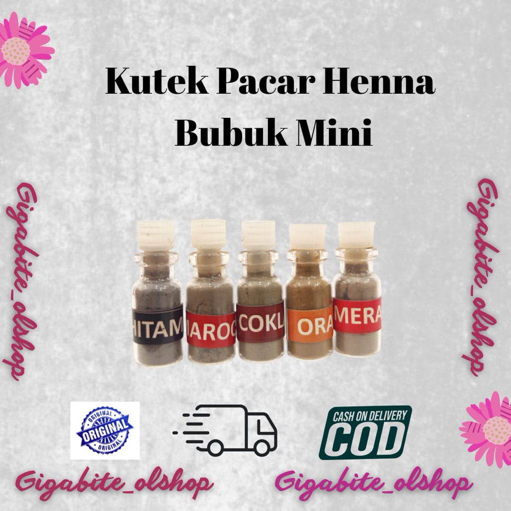 (Ecer 1pcs)Pacar Bubuk Arab Henna Kutex Halal Original
