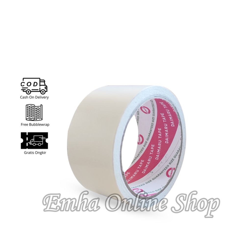 

Double Tape 2 Inch x 10 yard Lakban Bolak Balik Daimaru