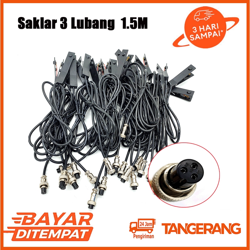 Saklar Tangan 3 Lubang Kabel 1.5 Meter untuk Inverter Samus 98000G & Samus 2000G
