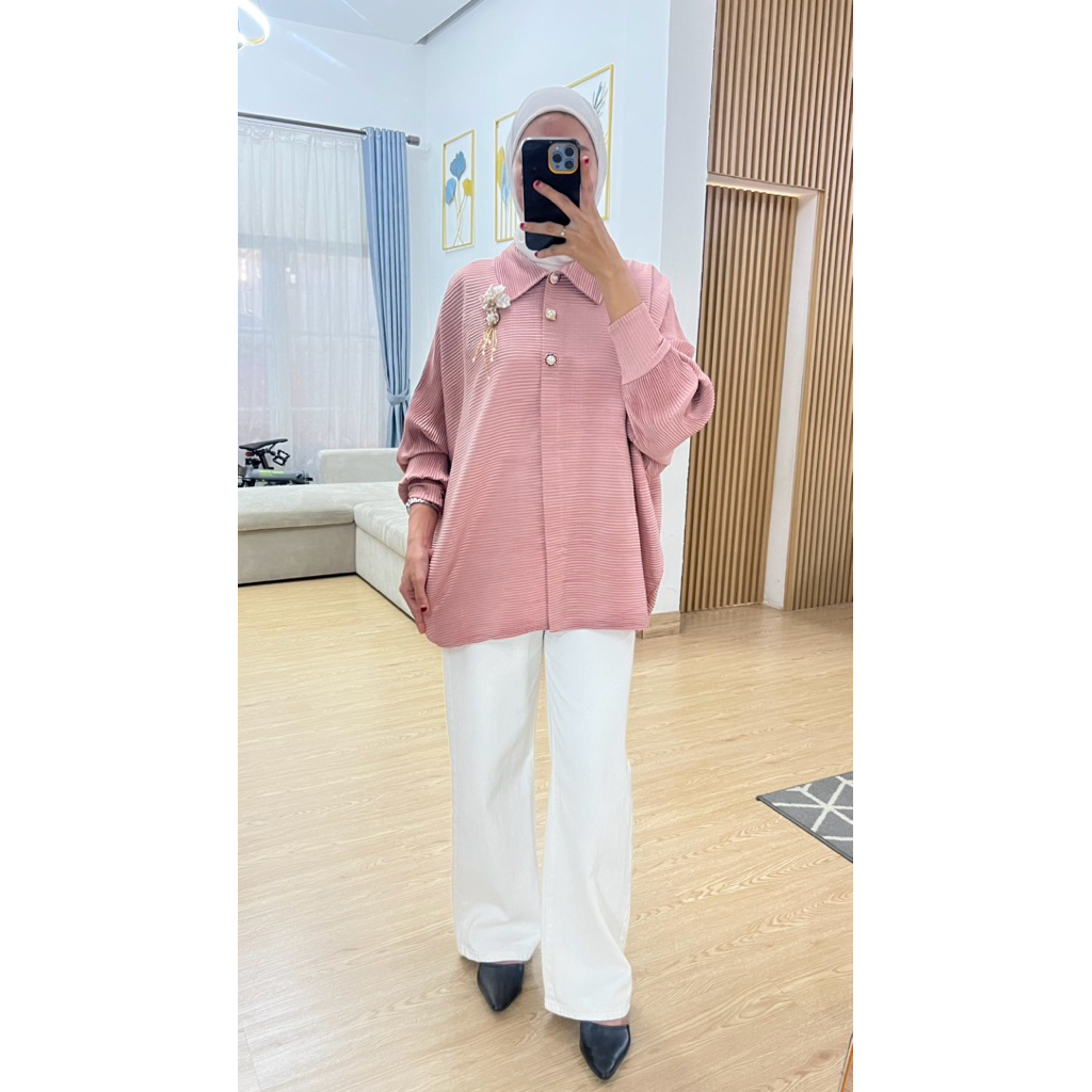 blouse plisket premium