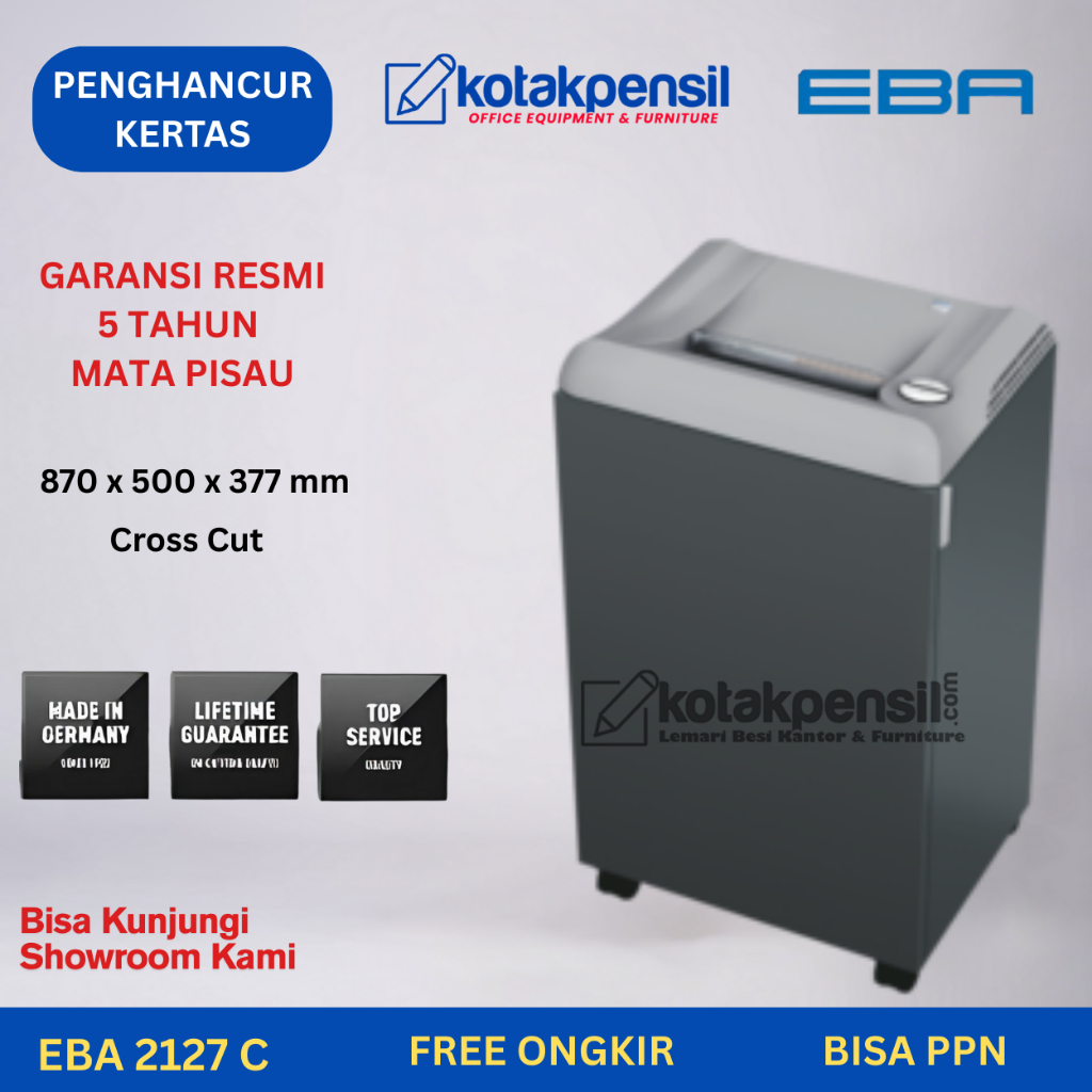 Mesin Penghancur Kertas EBA 2127 C|Paper Shredder EBA 2127 C | Penghancur Kertas Kapasitas besar