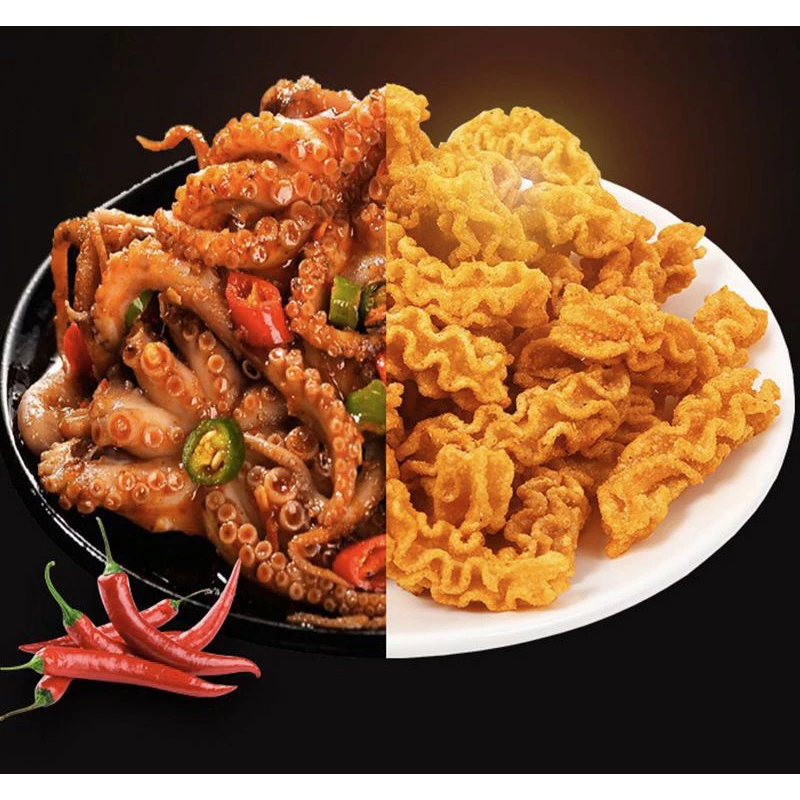 

Keripik Gurita Octopus Roasted Snack Cemilan Khas China Halal Mala Sauce Ukuran 46gr