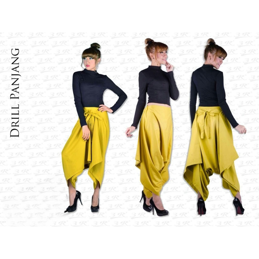 samurai drill denim panjang pendek / kulot / aladin