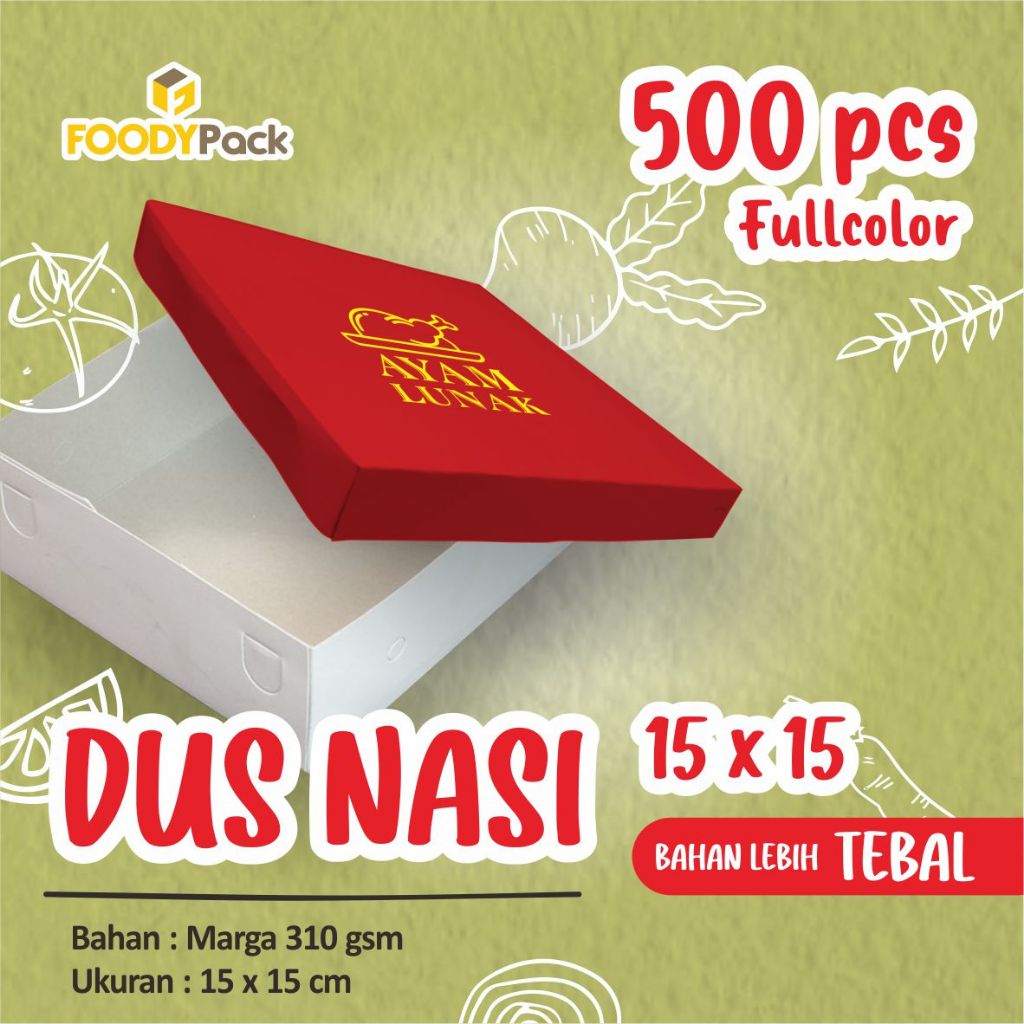 Dus Nasi Kotak 15x15
