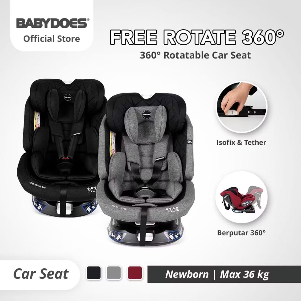 CARSEAT BABYDOES CH 8749 / 8089 FREE ROTATE 360°