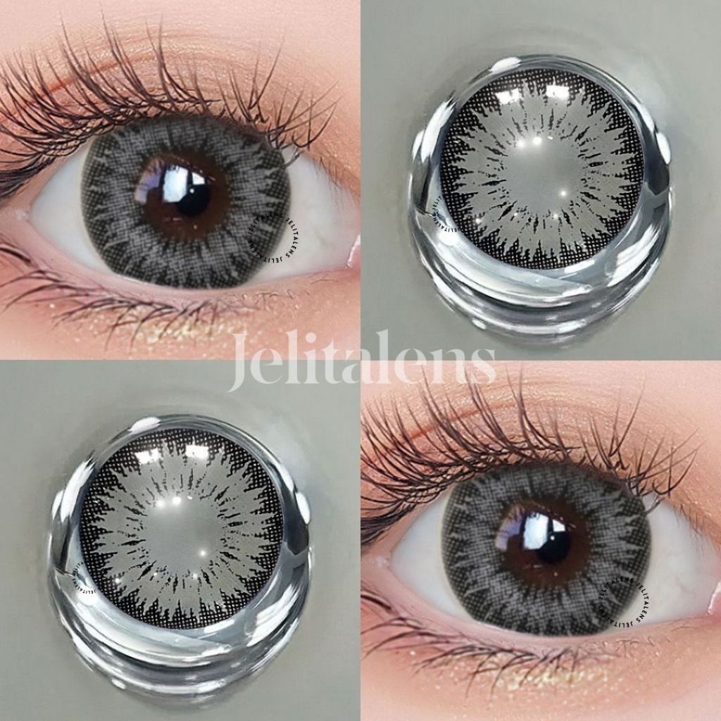 JSOFTLENS DIAMETER 16MM Softlens Premium Viral Kekinian / Big Eyes / Hitam Abu-Abu Coklat Biru / Bla