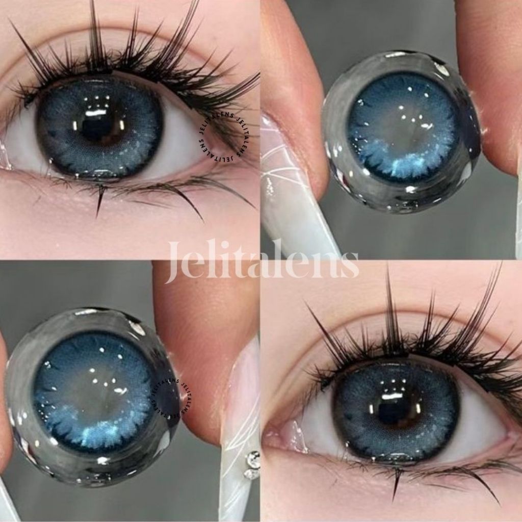 JSOFTLENS BIRU Softlens Premium Coklat Biru Barbie Kekinian / Softlens Blue Natural / Softlens Daily