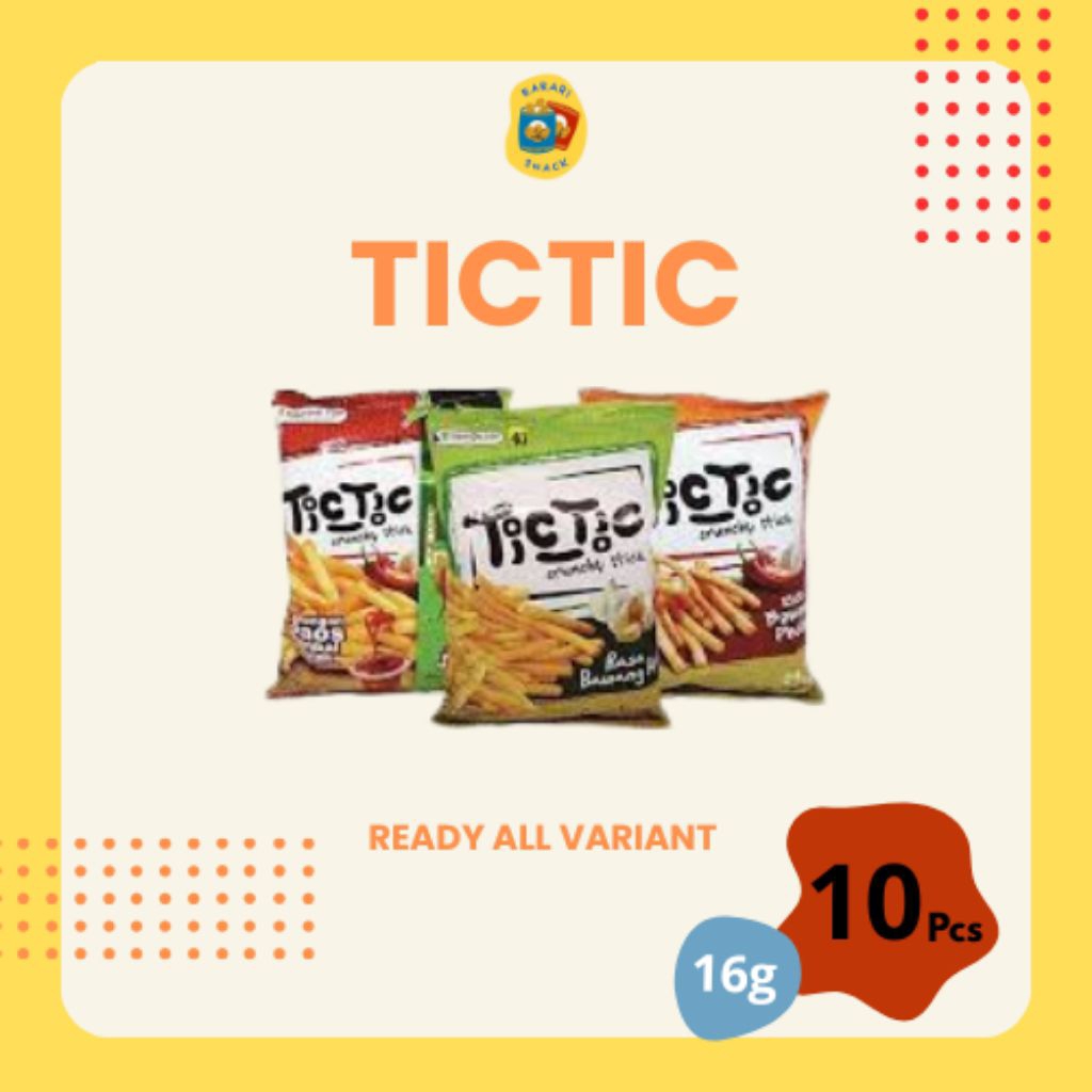 

RS Tictic (16g) camilan rasa Bawang Pedas / Bawang / Pedas Mantap Chiki Tictic isi 10pcs