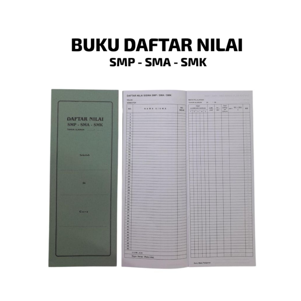 

buku daftar nilai SMP SMA SMK per pcs ✓ GK