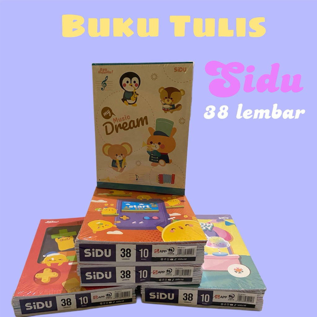 

BUKU TULIS SIDU ISI 38 LEMBAR 1PACK ISI 10pcs
