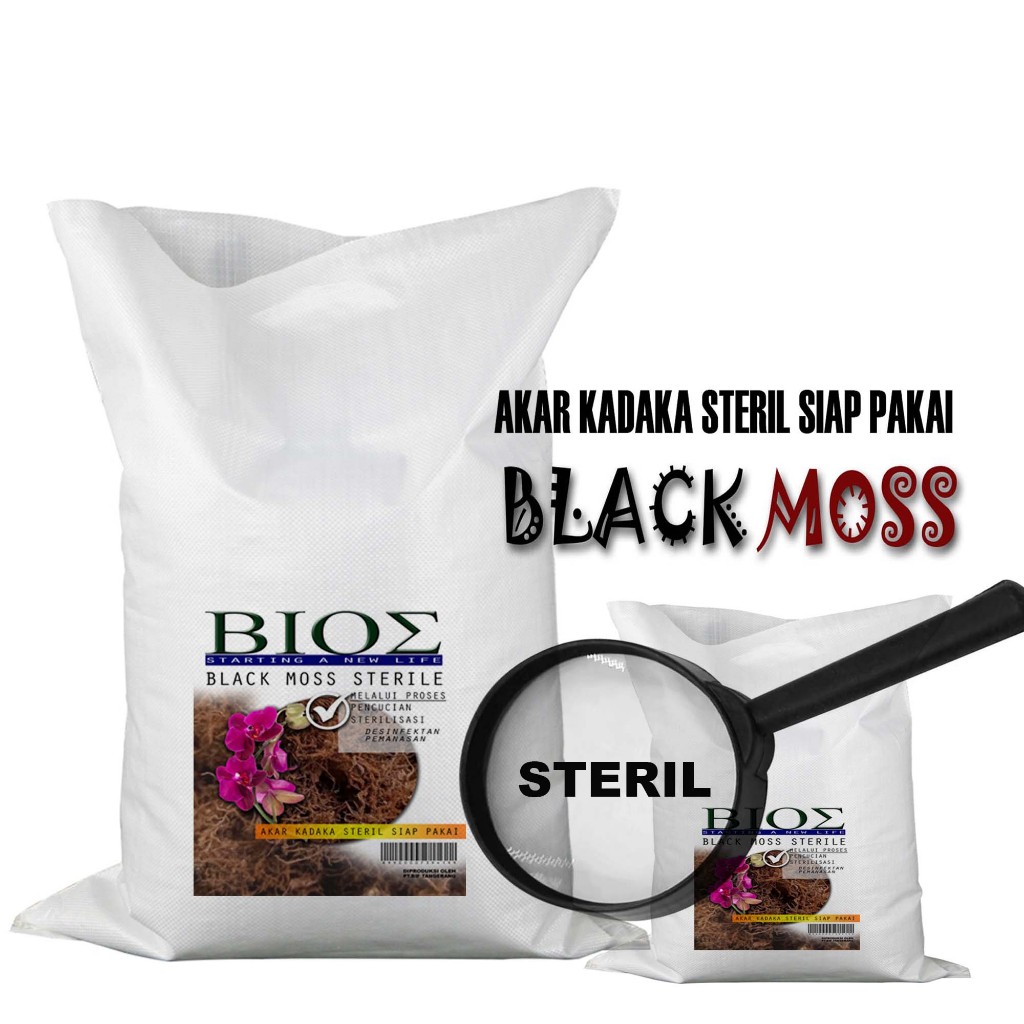 5 liter sampai 20 liter Kadaka MOSS HITAM Media tanam sterilisasi & fermentasi trichoderma.sp MH488