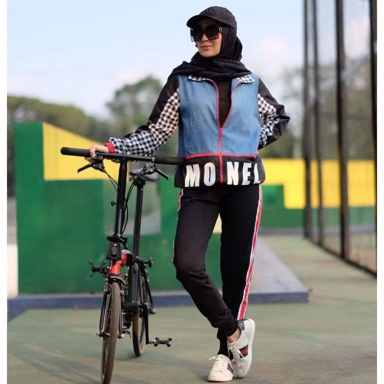 [MONEL] Plaid Denim Jaket by Kenes Boutique