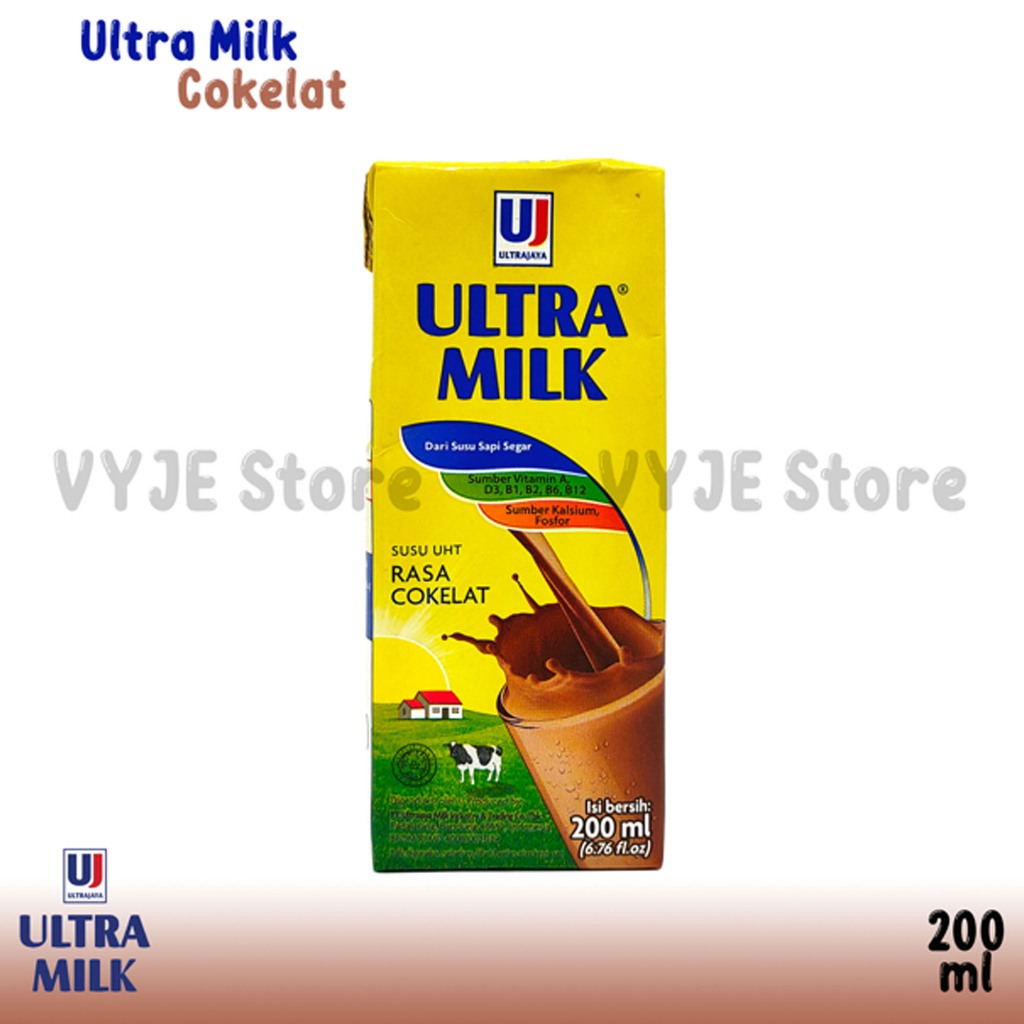 

Ultra Milk Susu UHT 200ml 1 Karton (24 Pcs) Chocolate