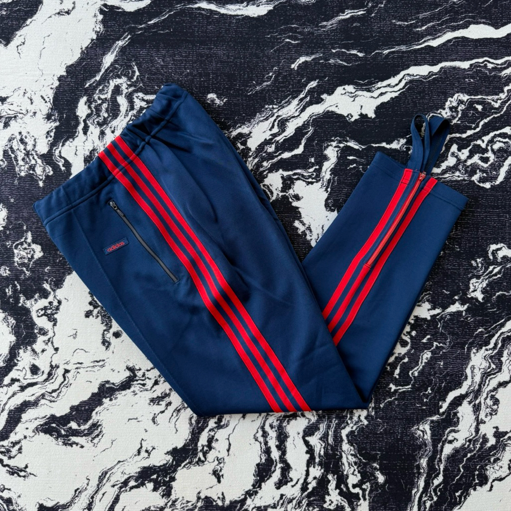 Trackpants vintage adidas descente navyblue red