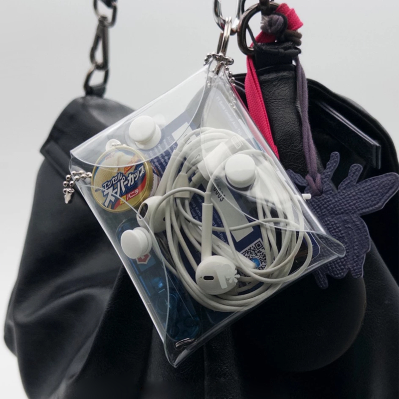 PekoPeko Pocket Charger Kotak Penyimpanan Data Kabel Pouch Doll Labubuu Viral Tas Display Boneka Kot