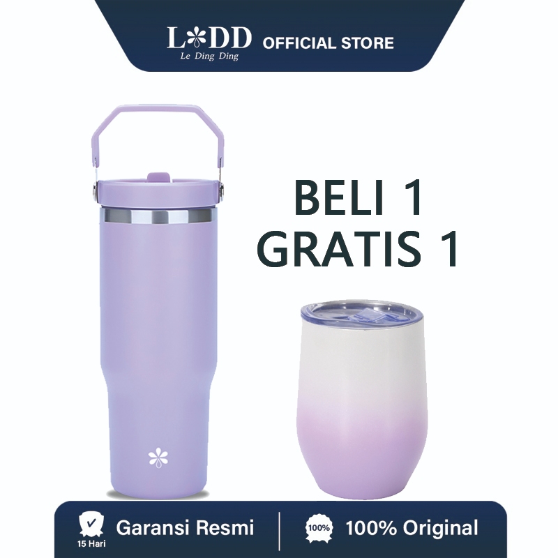 BELI 1 GRATIS 1-Paket Couple Botol Minum Aesthetic Tumbler 450ml Stainless Tumbler Tahan Panas Dan Dingin bawa keluar + penggunaan didalam ruangan