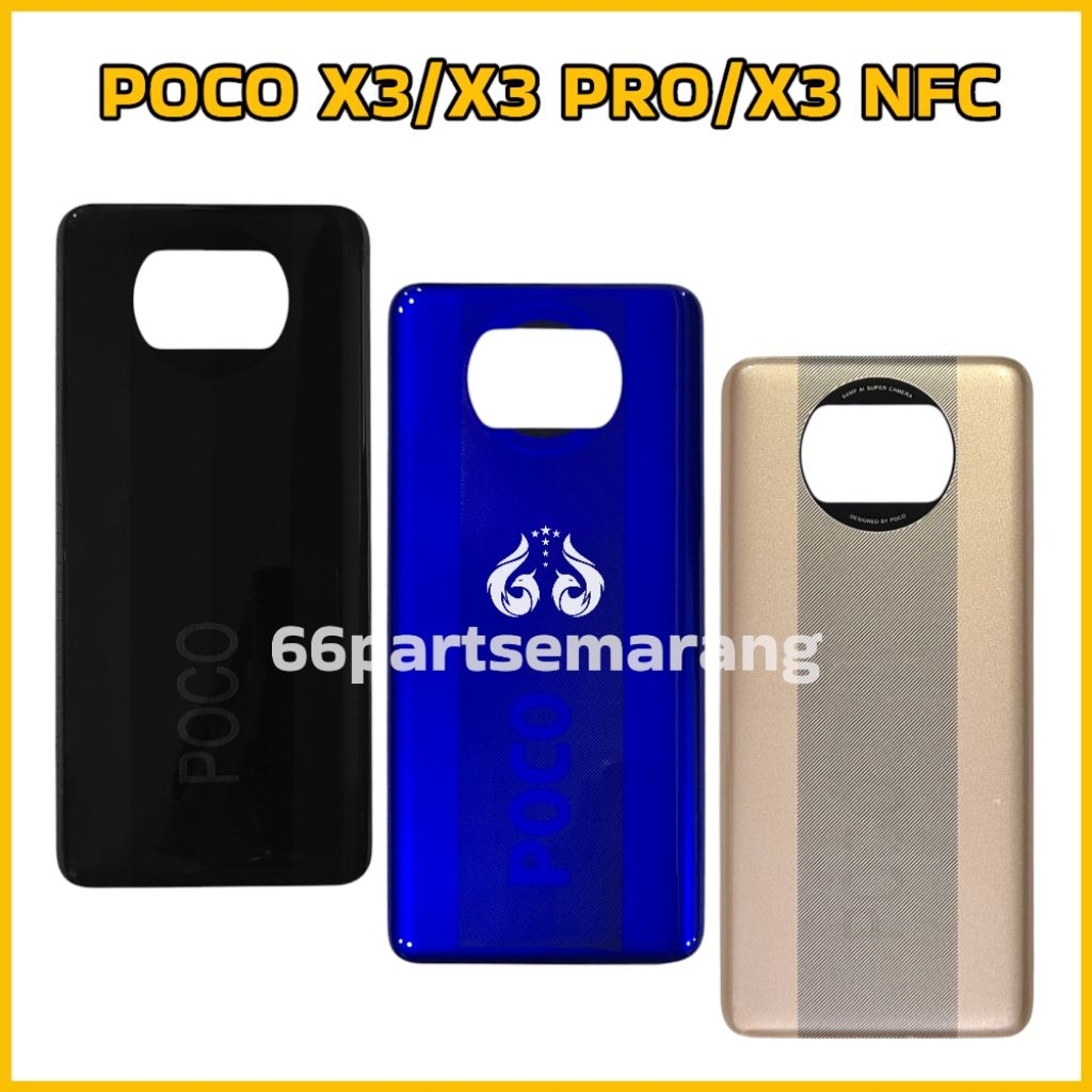 Backdoor Backcover Casing Belakang Xiaomi Poco X3 / X3 Pro / X3 NFC New