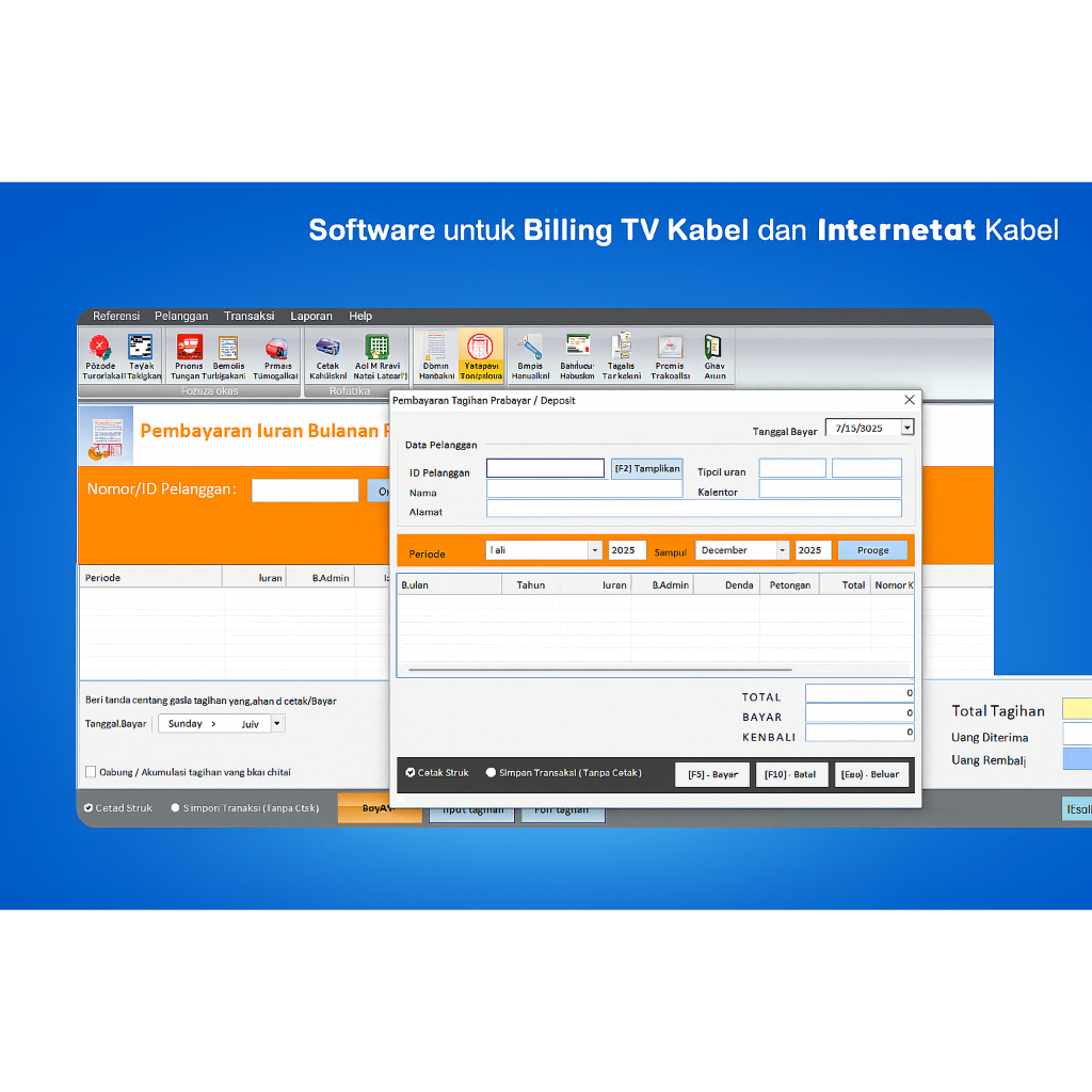 Software Billing TV & Internet Kabel PRO