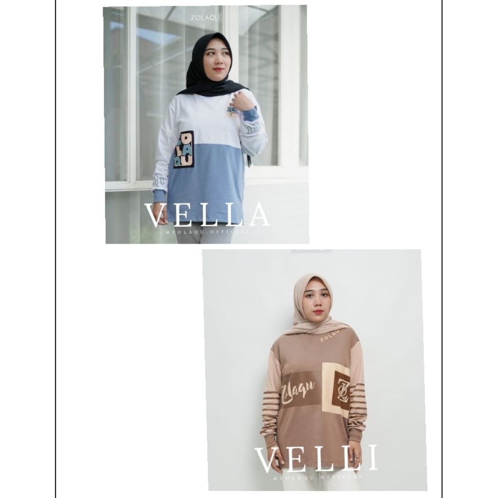 Kaos Wanita Premium ZOLAQU ORIGINAL -SERI WARNA KOMBINASI-