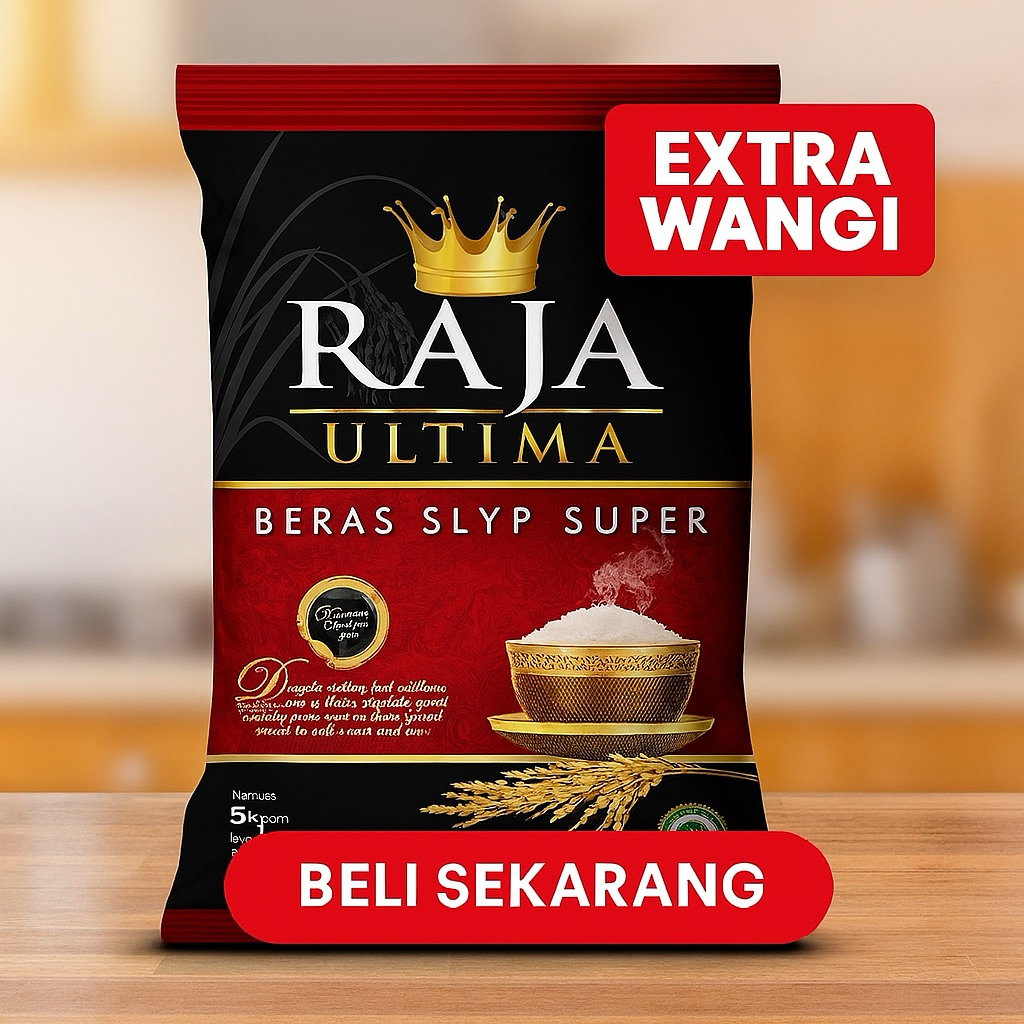 

Raja Ultima Beras Premium 5kg – Pulen Wangi, Cita Rasa Sultan!