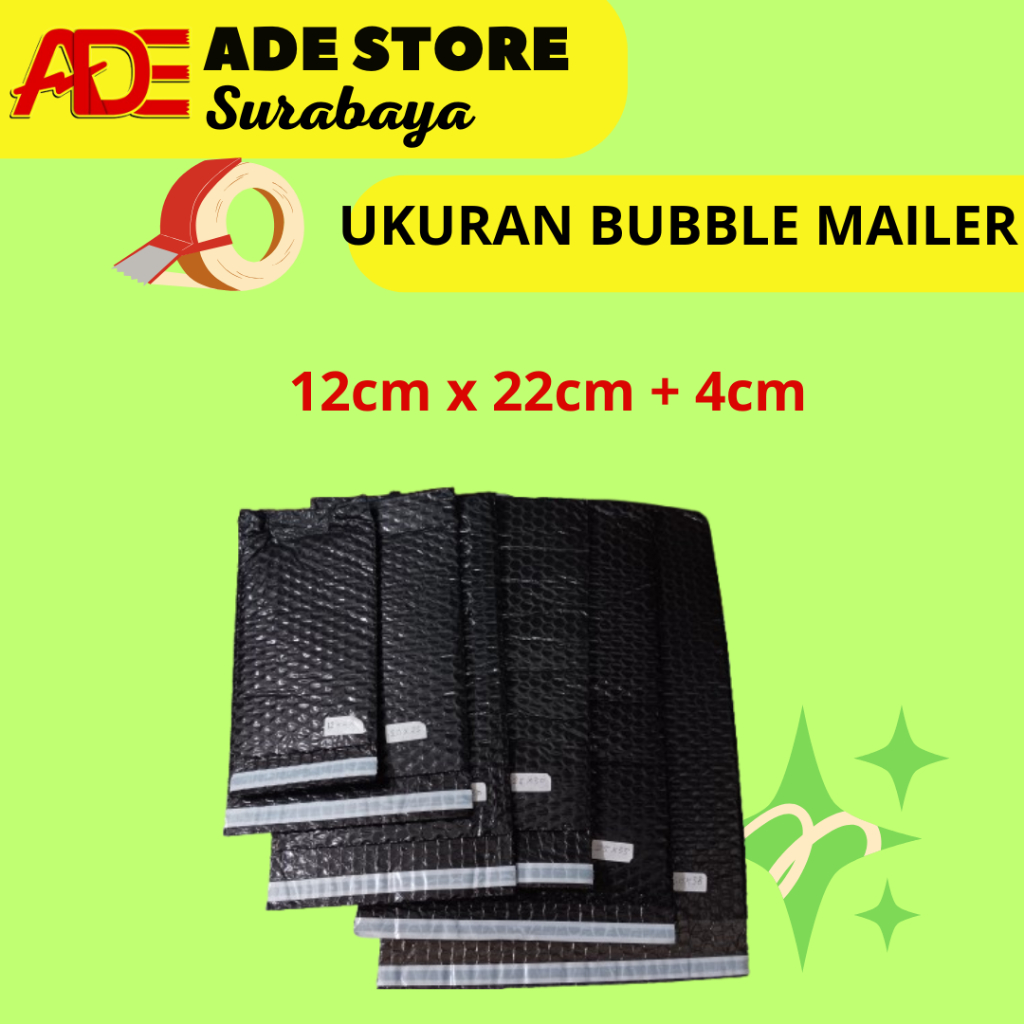 

Bubble Mailer/Amplop Bubble/Polybubble Ukuran 12cm x 22cm + 4cm