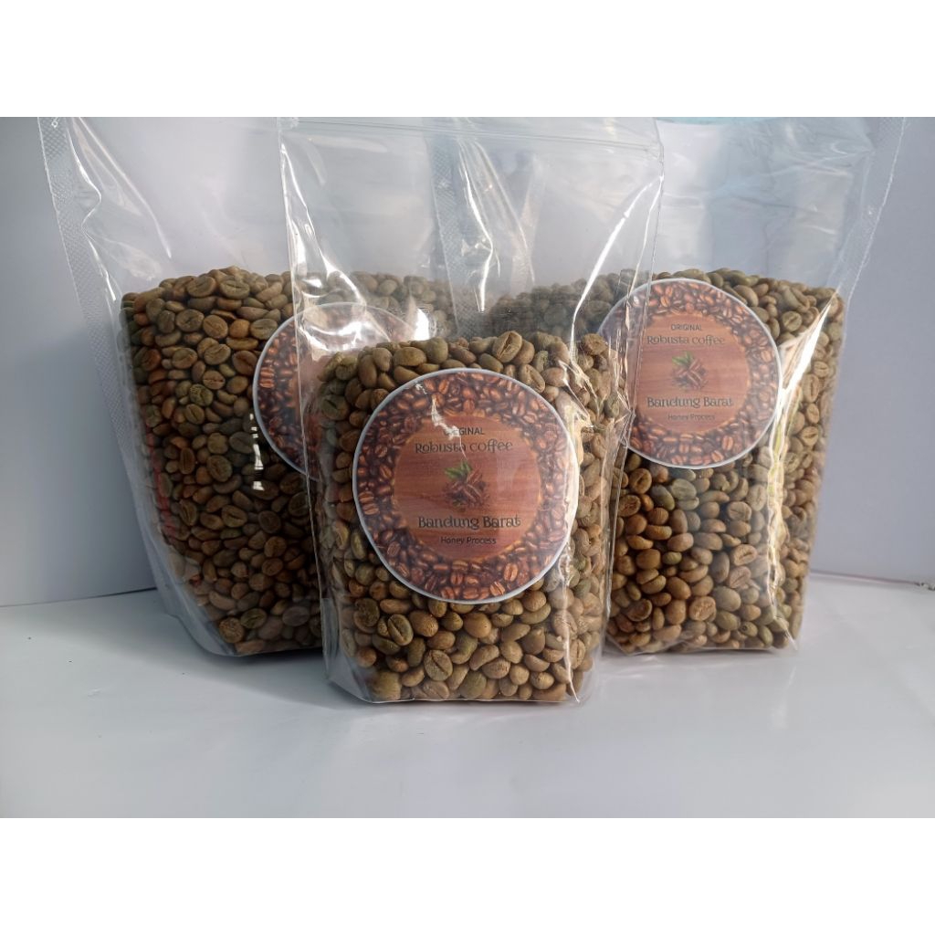 

Biji Kopi Robusta / Green bean original 1kg grade 1, Robusta kopi honey process