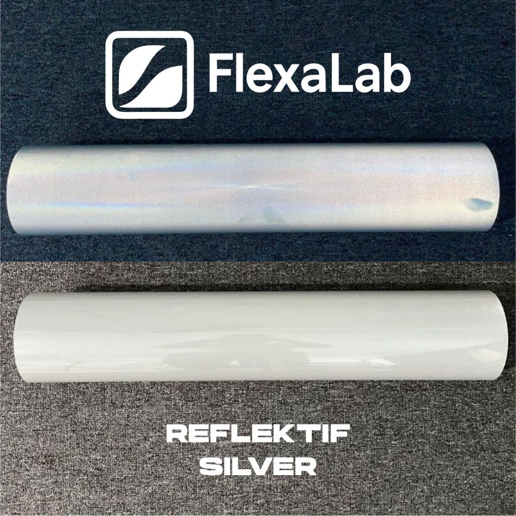 

Polyflex Reflektif Silver/ Vinyl Reflektif Silver Putih / Polyflex Menyala
