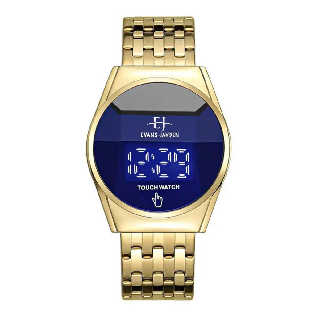 [ DISKON ] Evans Jayden Jam Tangan Pria 9954 Rantai Digital Touch Screen Sapphire Glass 3ATM
