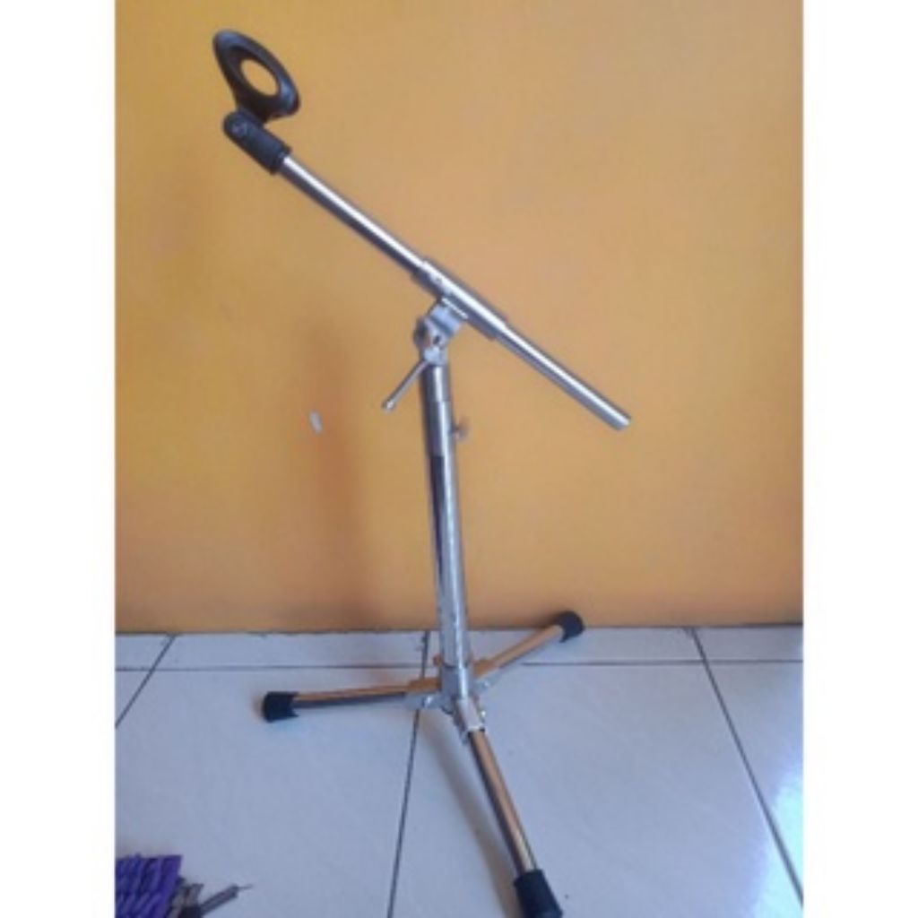STAND MIC pendek besi staenles stel stenles tiang / cagak mic microphone