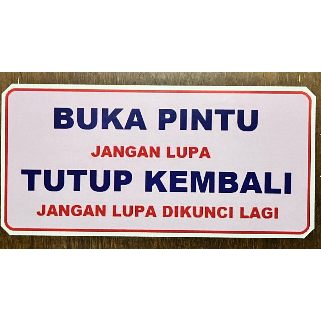 

Stiker Peringatan | Stiker Larangan | Stiker Rumahan/Kost