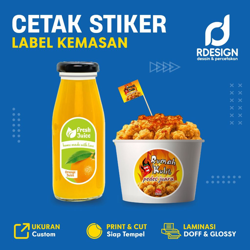 

STIKER MAKANAN / STIKER CROMO / STIKER LABEL BENTUK BULAT