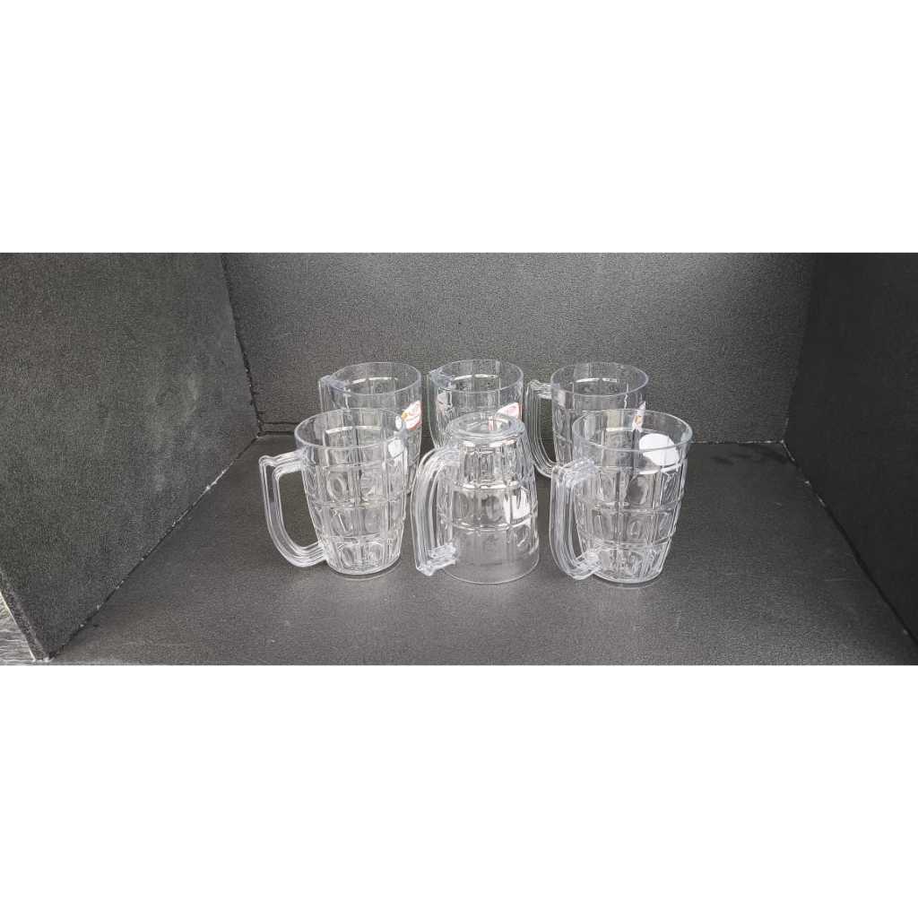 AY - [ 6 Pcs Gelas ] Premium Gelas Cristal Akrilik Kapasitas 480ml