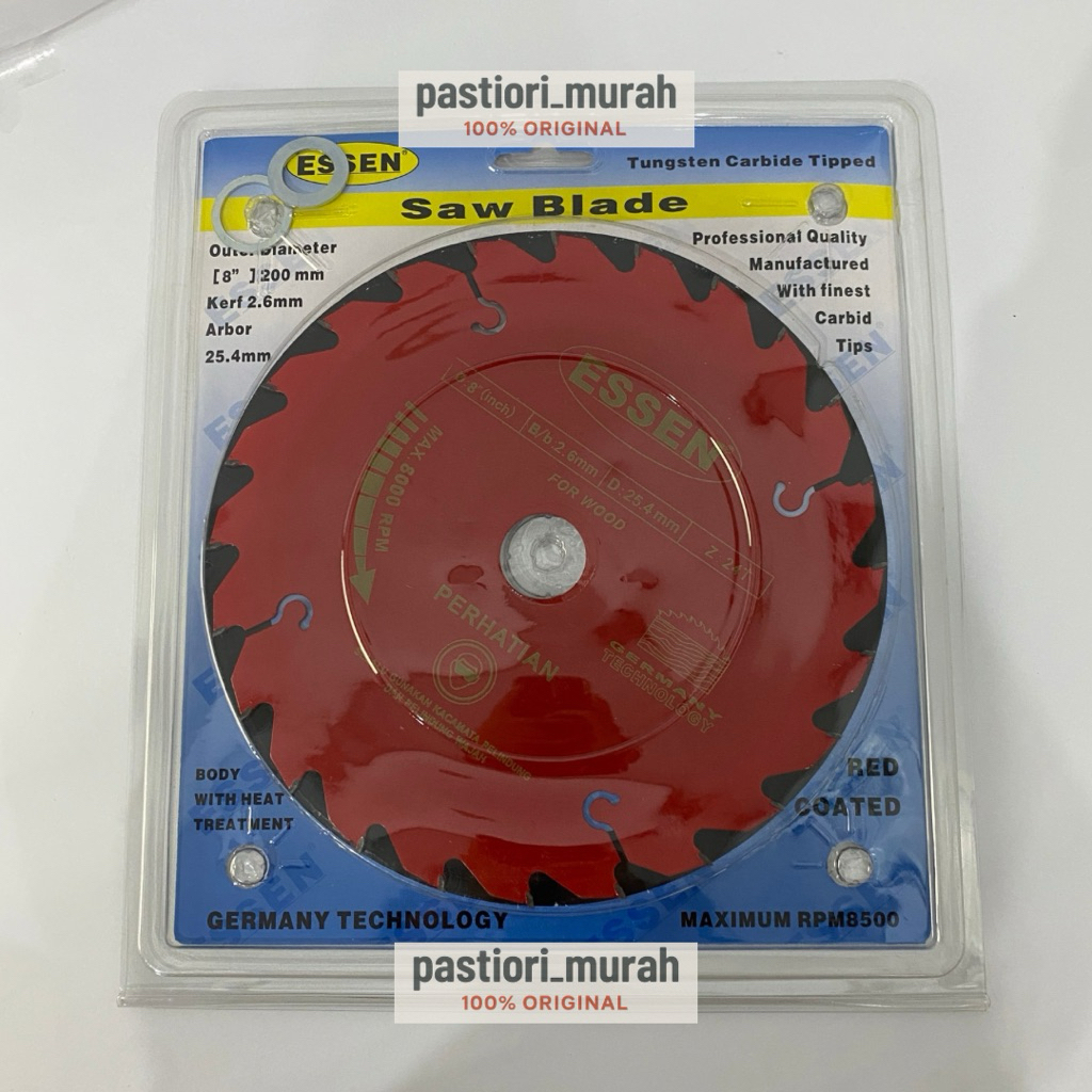 Mata Pisau KAYU Gergaji Circular Saw 8" 8in 24T  40T ESSEN / Circular Saw Blade 8x24T 8 x 40T 8x40T 