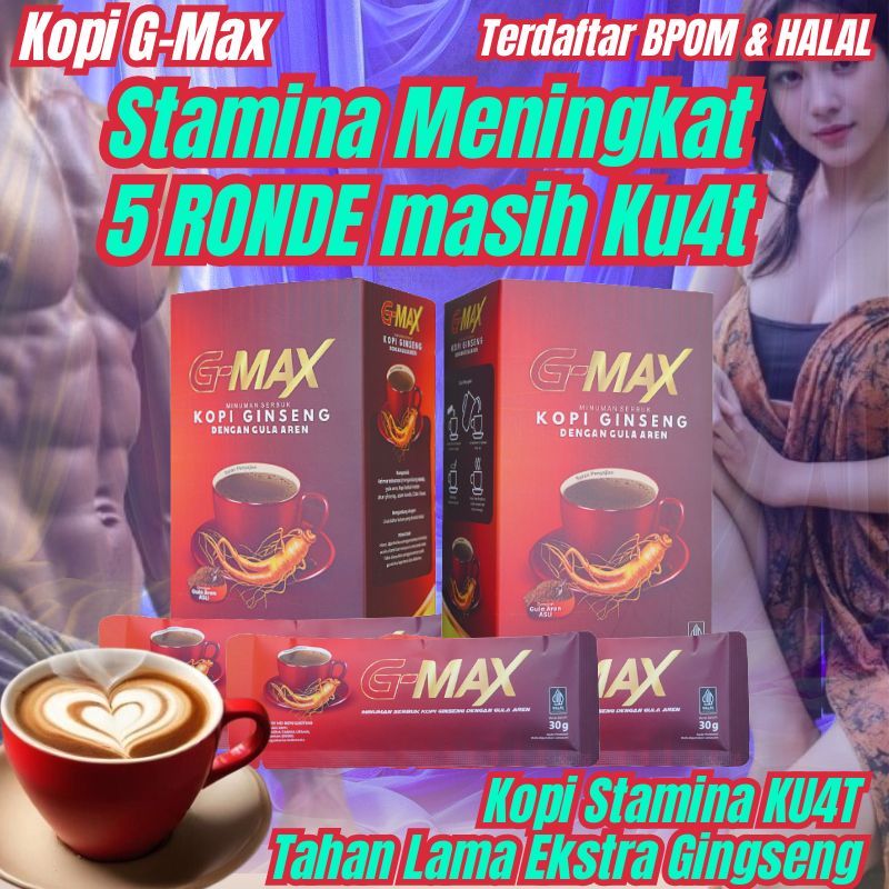 

Gmax Kopi Kuat G-Max Kopi Stamina Pria Tahan Lama Kuat 100%