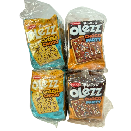 

Malkist Kokola Olezz Choco Party/Cheese Choco 1 Pack Isi 20 Pcs 10gr / Rasa Manis